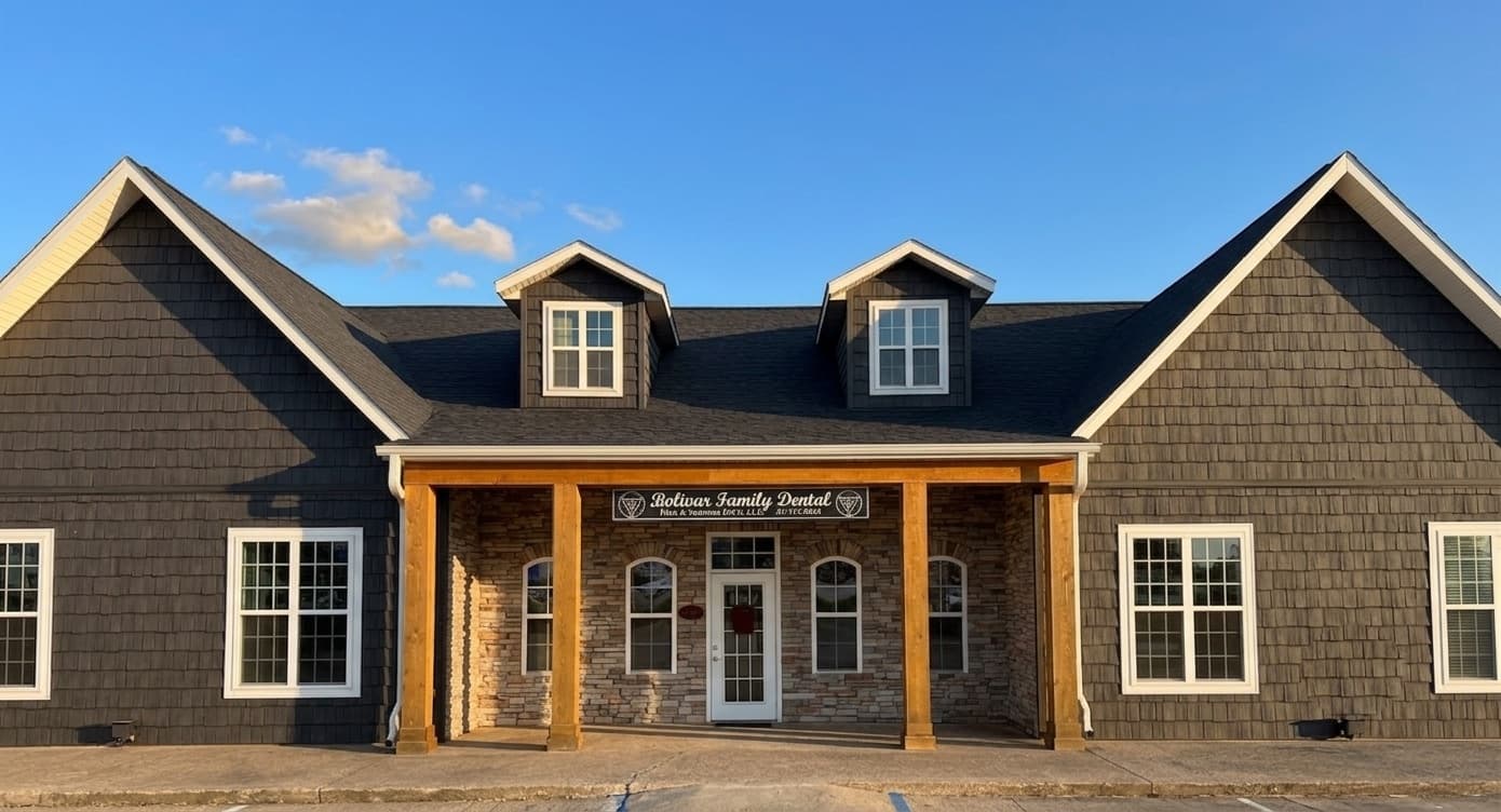 Exterior of Bolivar Family Dental office in Bolivar, MO